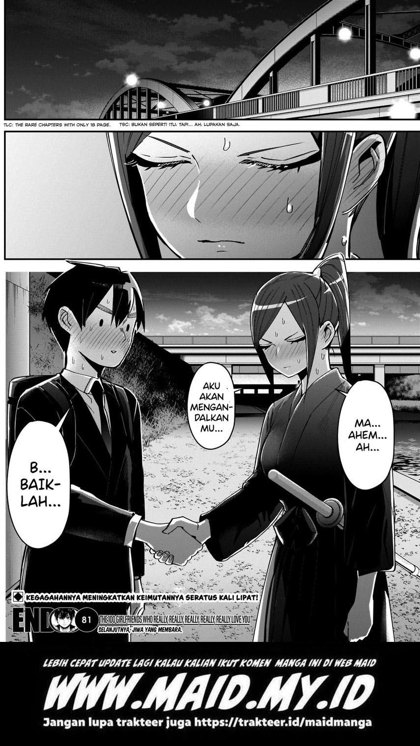 Kimi no Koto ga Dai Dai Dai Dai Daisuki na 100-ri no Kanojo chapter 81